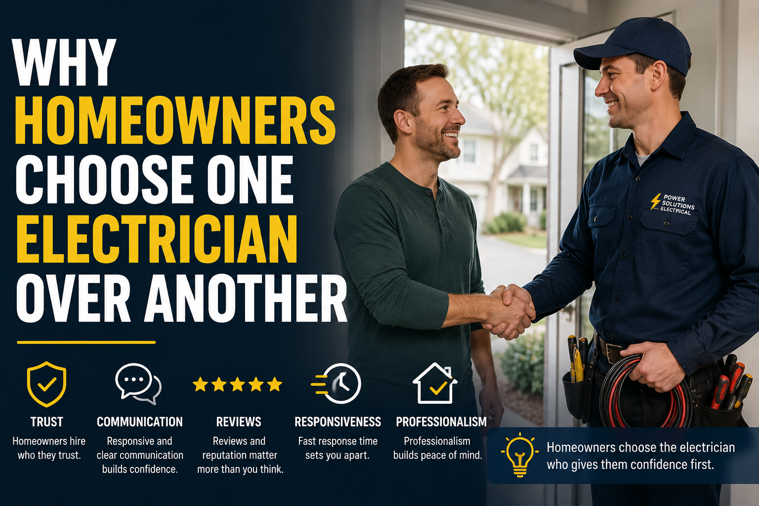Why homeowners trust their electricians